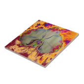 Elegante boho abstracte waterverf orchidee schilde tegeltje (Zijkant)