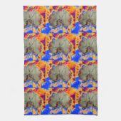 Elegante boho abstracte waterverf orchidee schilde theedoek (Verticaal)