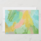Elegante Boho Abstracte Waterverf Pastel Bruiloft Kaart (Achterkant)
