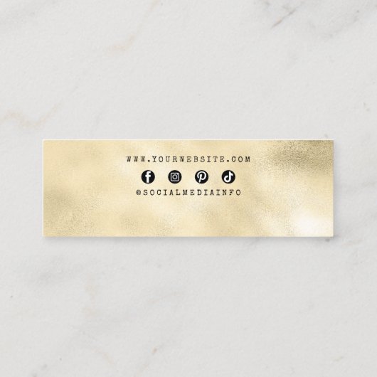 Elegante Boho Amethist Crystal Sieraden Display Mini Visitekaartje (Achterkant)