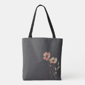 Elegante Boho Aquarel Wilde Bloem Melancholische R Tote Bag (Achterkant)