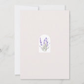 Elegante Boho Arch Wildflower Lavendel Paars Zomer Kaart (Achterkant)