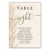 Elegante Boho Beige Pampas Grass Wedding Kaart (Voorkant)