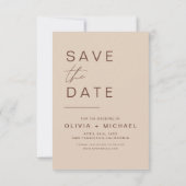 Elegante Boho Bewaar de Datum Foto Minimalistisch Save The Date (Achterkant)