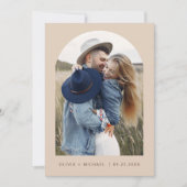 Elegante Boho Bewaar de Datum Foto Minimalistisch Save The Date (Voorkant)