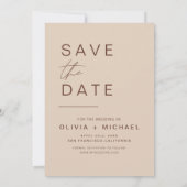 Elegante Boho Bewaar de Datum Foto Minimalistisch Save The Date (Achterkant)