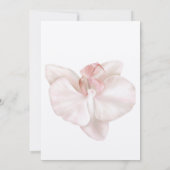Elegante Boho Bewaar De Datum Zachte Roze Orchidee Save The Date (Achterkant)