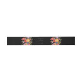 Elegante Boho Black Dutch Floral Wedding Uitnodigingen Wikkel (Vlak)