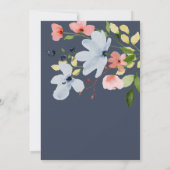 Elegante Boho Blauwe en Roze 'Save the Date' Save The Date (Achterkant)