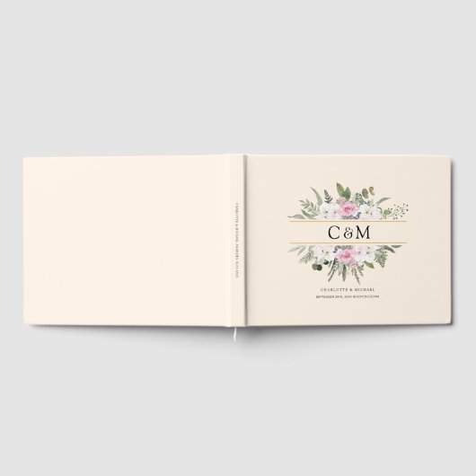 Elegante Boho Bloem Gastenboek (Volledig)