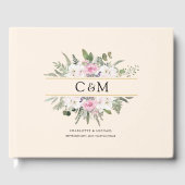 Elegante Boho Bloem Gastenboek (Voorkant)