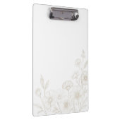 Elegante Boho Bloem Lijn Kunst Frame Achtergrond Klembord (Rechts)