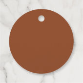 Elegante Boho Bloem Terracotta Dank Je  Bedankjes Labels (Achterkant)