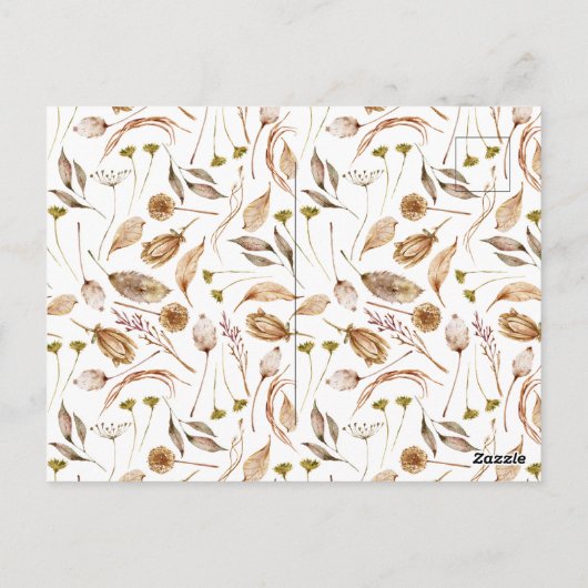 Elegante Boho Bloemachtige Bruidsmeisjesborrel Briefkaart (Achterkant)