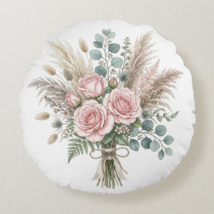 Elegante Boho bloemboeket Roze kussen