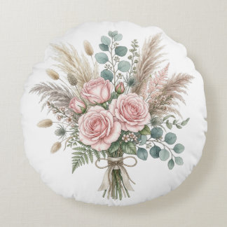 Elegante Boho bloemboeket Roze kussen
