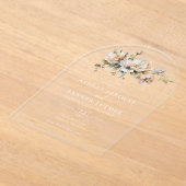 Elegante Boho Bloemen Botanische Boog Huwelijk Acryl Uitnodigingen (Laagn)