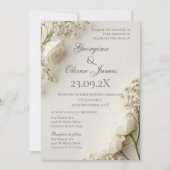 Elegante Boho Bloemen Bruiloftsinvatie Kaart (Voorkant)