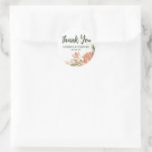 Elegante Boho Bloemen, dank je Ronde Sticker (Tas)