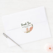 Elegante Boho Bloemen, dank je Ronde Sticker (Envelop)