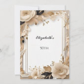 Elegante boho bloemen Verjaardagsfeest Modern Kaart (Achterkant)