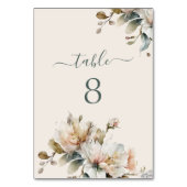 Elegante Boho Bloemenbruiloft Kaart (Voorkant)