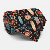 Elegante Boho bloemendroom catcher betegeld Stropdas (Opgerold)