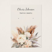 Elegante Boho bloemensieraden oorbel display kaart (Voorkant)