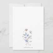 Elegante Boho Bloemenstijl Save The Date (Achterkant)