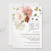 Elegante Boho Bloementuin Bruidsborrel Kaart (Voorkant)