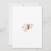 Elegante Boho Bloementuin Bruidsborrel Kaart (Achterkant)