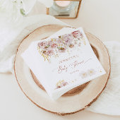 Elegante boho bloemige babyshower servetten