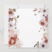 Elegante Boho Bloemige Bruidsdouche Kaart (Achterkant)