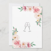 Elegante Boho Bloemige Groene Bruidsdouche Kaart (Achterkant)