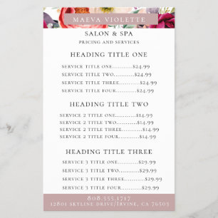 Elegante Boho Bloemige Zakelijke Dienstverlening/P Flyer