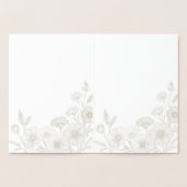 Elegante Boho Bloemlijn Kunstframe Achtergrond Folie Kaarten (Binnen)