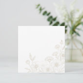 Elegante Boho Bloemlijn Kunstframe Achtergrond Menu (Staand voorkant)