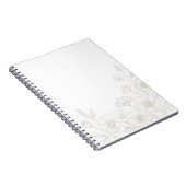 Elegante Boho Bloemlijn Kunstframe Achtergrond Notitieboek (Rechterzijde)