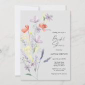 Elegante Boho Bloemrijke Bruiloftsdouche Kaart (Voorkant)