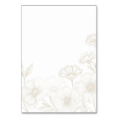 Elegante Boho Bloemrijke Lijn Kunst Frame Achtergr Kaart (Achterkant)