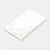Elegante Boho Bloemrijke Lijn Kunst Frame Achtergr Post-it® Notes (Schuin)