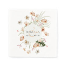 Elegante Boho Blush Bloemige Groene Huwelijk