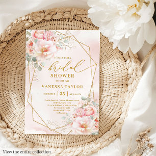 Elegante Boho Blush Gold Lijst Vrijgezellenfeest U Kaart