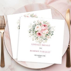 Elegante Boho Blush Rose Goud Huwelijksservetten Servet