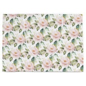 Elegante boho blush roze rozen groen goud groot cadeauzakje (Voorkant)