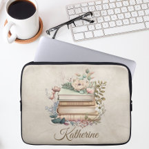 Elegante Boho-boekenstapel Bloemige Naam
