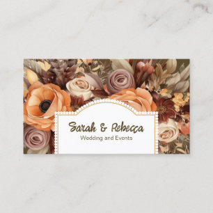 Elegante Boho Boheemse Gouden Champagne Bruine Blo Visitekaartje