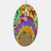 Elegante boho bohemian retro zonnebloemen keramisch ornament (Rechts)