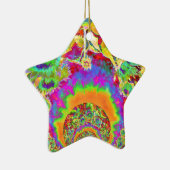 Elegante boho bohemian retro zonnebloemen keramisch ornament (Rechts)