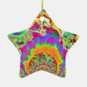 Elegante boho bohemian retro zonnebloemen keramisch ornament (Voorkant)